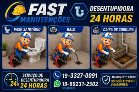 19-99231-2502 Desentupidora no Vila Aeroporto em Campinas - Fast Manutenções